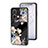 Silicone Frame Flowers Mirror Case Cover for Oppo Reno9 Pro 5G Black