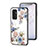 Silicone Frame Flowers Mirror Case Cover for Samsung Galaxy F13 4G