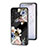 Silicone Frame Flowers Mirror Case Cover for Samsung Galaxy F13 4G Black