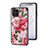 Silicone Frame Flowers Mirror Case Cover for Samsung Galaxy M53 5G