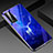 Silicone Frame Flowers Mirror Case Cover for Vivo X51 5G Blue