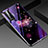 Silicone Frame Flowers Mirror Case Cover for Vivo X51 5G Purple