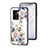 Silicone Frame Flowers Mirror Case Cover S01 for OnePlus Nord N300 5G White