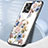 Silicone Frame Flowers Mirror Case Cover S01 for Oppo Reno7 4G