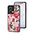 Silicone Frame Flowers Mirror Case Cover S01 for Oppo Reno8 5G