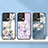 Silicone Frame Flowers Mirror Case Cover S01 for Oppo Reno8 5G