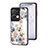 Silicone Frame Flowers Mirror Case Cover S01 for Oppo Reno8 Pro 5G
