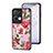 Silicone Frame Flowers Mirror Case Cover S01 for Oppo Reno8 Pro+ Plus 5G