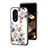 Silicone Frame Flowers Mirror Case Cover S01 for Oppo Reno8 T 4G