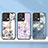 Silicone Frame Flowers Mirror Case Cover S01 for Oppo Reno9 5G