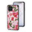 Silicone Frame Flowers Mirror Case Cover S01 for Samsung Galaxy M53 5G