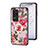 Silicone Frame Flowers Mirror Case Cover S01 for Xiaomi Poco F4 5G