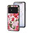 Silicone Frame Flowers Mirror Case Cover S01 for Xiaomi Redmi Note 11R 5G Red