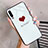 Silicone Frame Love Heart Mirror Case Cover for Huawei P30 White