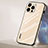 Silicone Frame Mirror Case Cover AT1 for Apple iPhone 13 Pro Max Gold