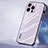 Silicone Frame Mirror Case Cover AT1 for Apple iPhone 13 Pro Max Purple
