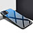 Silicone Frame Mirror Case Cover for Oppo F17 Pro Blue