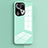 Silicone Frame Mirror Case Cover for Oppo Find X5 5G Matcha Green