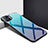 Silicone Frame Mirror Case Cover for Oppo Reno4 F Sky Blue