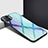 Silicone Frame Mirror Case Cover for Oppo Reno4 Lite Cyan