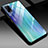 Silicone Frame Mirror Case Cover for Realme V5 5G Cyan