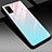 Silicone Frame Mirror Case Cover for Realme V5 5G Mint Blue