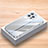 Silicone Frame Mirror Case Cover JL1 for Apple iPhone 13 Pro Max Silver