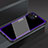 Silicone Frame Mirror Case Cover M01 for Apple iPhone 13 Mini Purple