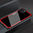 Silicone Frame Mirror Case Cover M01 for Apple iPhone 13 Mini Red