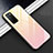 Silicone Frame Mirror Case Cover M01 for Huawei Honor Play4 5G Yellow