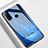 Silicone Frame Mirror Case Cover M01 for Huawei Honor Play4T Blue