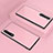 Silicone Frame Mirror Case Cover M01 for Samsung Galaxy Note 10 5G Rose Gold