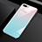 Silicone Frame Mirror Case Cover M02 for Oppo A12e Mint Blue