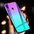 Silicone Frame Mirror Case Cover M03 for Huawei Honor 10 Lite Cyan
