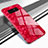 Silicone Frame Mirror Case Cover M04 for Samsung Galaxy Note 8 Duos N950F Red