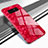 Silicone Frame Mirror Case Cover M04 for Samsung Galaxy Note 8 Red