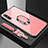 Silicone Frame Mirror Case Cover with Finger Ring Stand for Huawei Enjoy 10e