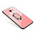 Silicone Frame Mirror Case Cover with Finger Ring Stand for Samsung Galaxy J7 Prime Rose Gold