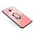 Silicone Frame Mirror Case Cover with Finger Ring Stand for Samsung Galaxy On7 (2016) G6100 Rose Gold