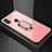 Silicone Frame Mirror Case Cover with Magnetic Finger Ring Stand A01 for Xiaomi Mi A2 Lite