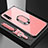 Silicone Frame Mirror Case Cover with Magnetic Finger Ring Stand for Huawei Enjoy 10