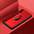 Silicone Frame Mirror Case Cover with Magnetic Finger Ring Stand for Huawei Honor 20 Pro Red