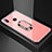 Silicone Frame Mirror Case Cover with Magnetic Finger Ring Stand for Huawei P20 Lite