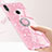 Silicone Frame Mirror Case Cover with Magnetic Finger Ring Stand for Huawei Y9 (2019)