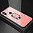 Silicone Frame Mirror Case Cover with Magnetic Finger Ring Stand for Xiaomi Mi 8