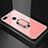 Silicone Frame Mirror Case Cover with Magnetic Finger Ring Stand for Xiaomi Mi 8 Lite