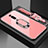 Silicone Frame Mirror Case Cover with Magnetic Finger Ring Stand T01 for Xiaomi Mi 9T Pro Pink