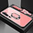 Silicone Frame Mirror Case Cover with Magnetic Finger Ring Stand T01 for Xiaomi Mi Note 10 Pro