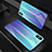 Silicone Frame Mirror Rainbow Gradient Case Cover A01 for Apple iPhone X Blue
