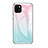 Silicone Frame Mirror Rainbow Gradient Case Cover for Apple iPhone 13 Cyan